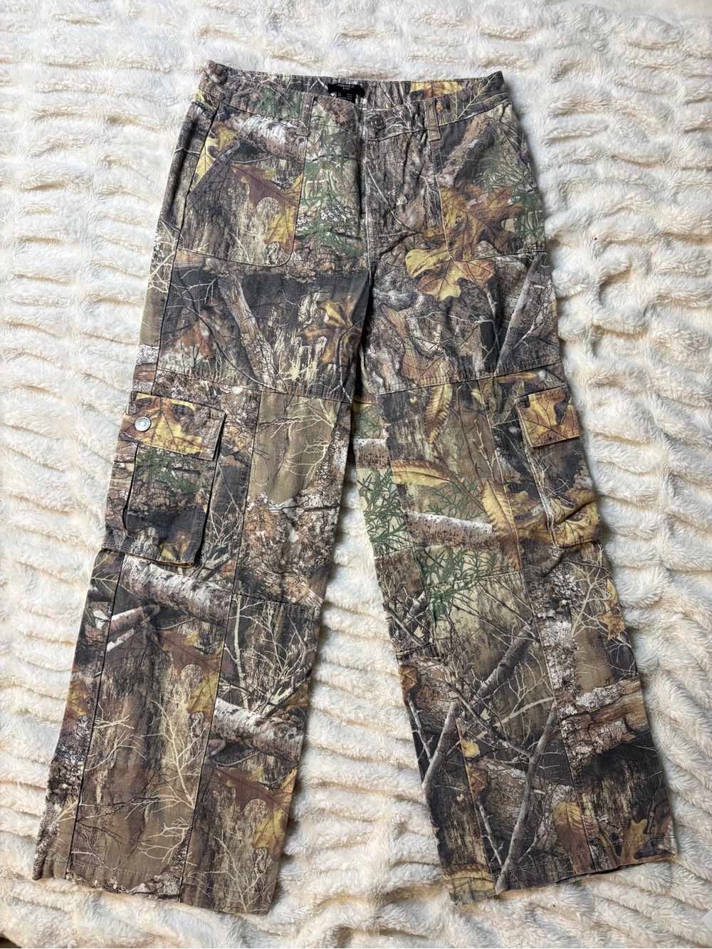 Forever 21 Kids Camo Cargo Pants - Brown/Green